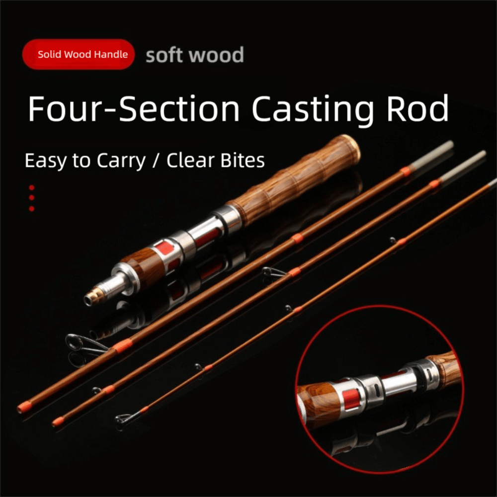 Fishing Rod Carbon Fiber - คันเบ็ดตกปลาแบบสปินนิ่ง 4 ท่อน คันเบ็ดตกปลาแบบสปินนิ่ง UL Power