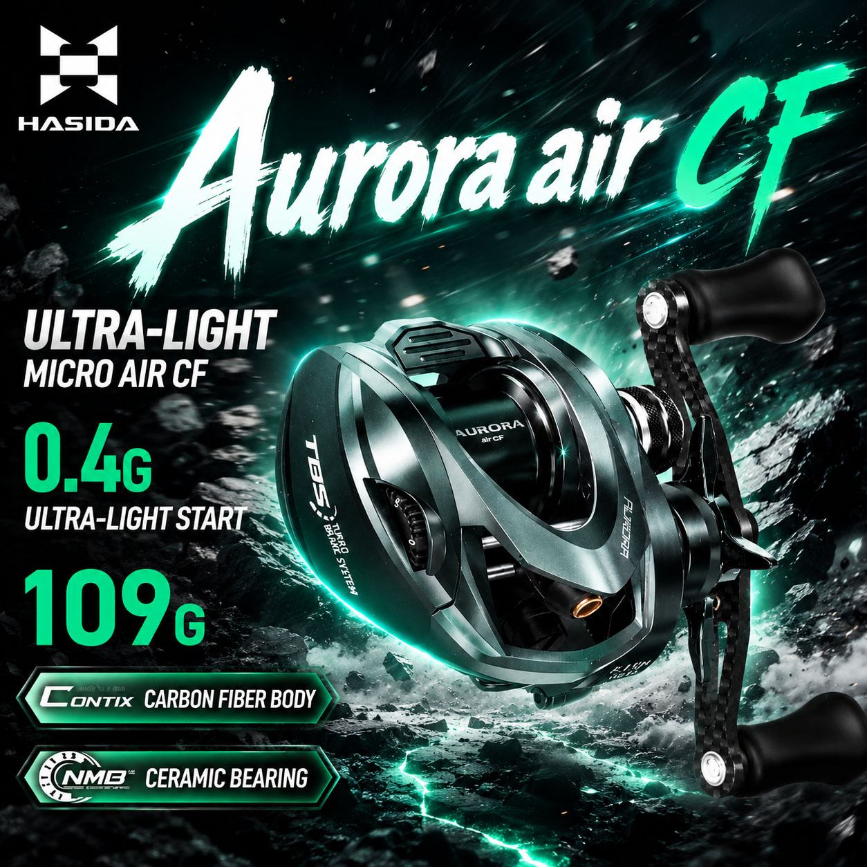 Daiwa Reel Bg - รอกตกปลา HASIDA Aurora AirCF Carbon BFS