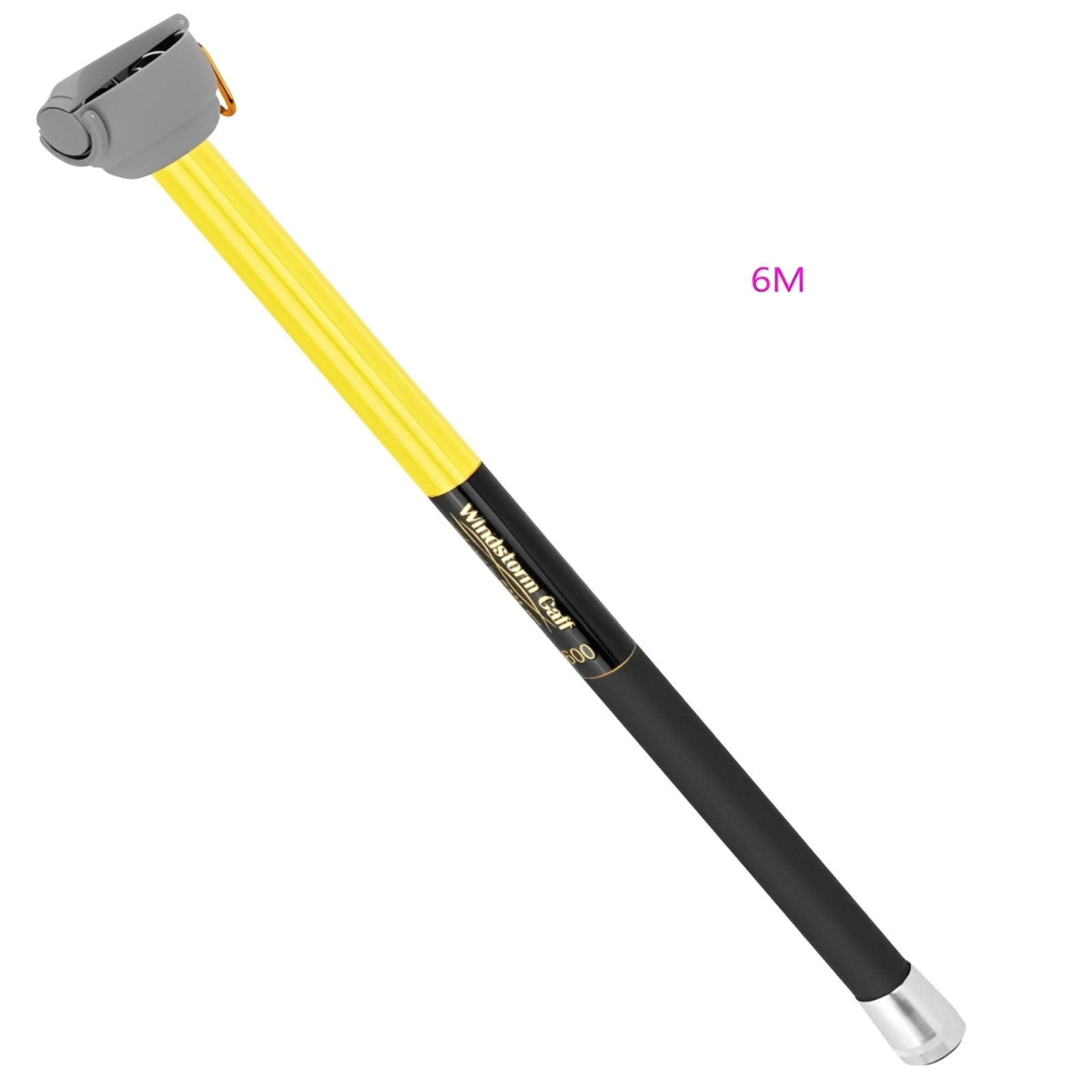 Fishing Rod Carbon Fiber - SANLIKE 6M คันเบ็ดตกปลาหมึกแบบยืดหดได้สแตนเลส 7-Claw Hooks ด้ามจับกันลื่นแบบพกพาพร้อมฝาครอบพลาสติกคาราไบเนอร์เครื่องมือตกปลา