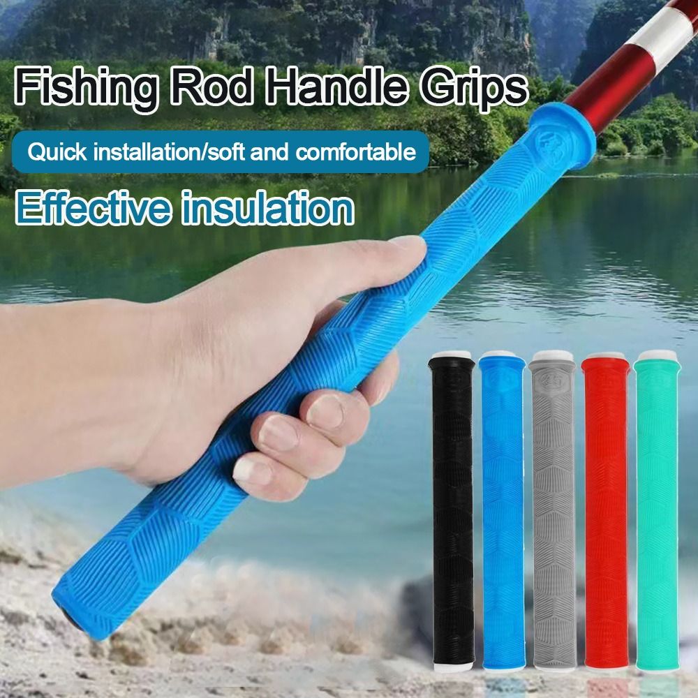 Fishing Rod Case - ปลอกหุ้มด้ามคันเบ็ดซิลิโคนกันลื่นแบบสากล ปลอกกันลื่นแบบเปลี่ยนได้ ปลอกป้องกันอเนกประสงค์