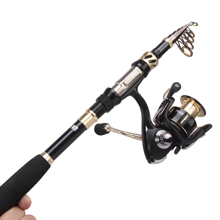 Fishing Rod Carbon Fiber - คันเบ็ดตกปลาทะเลแบบอัลตร้าไลท์ 2.1M 2.4M คันเบ็ดตกปลาคาร์พ คันเบ็ดคาร์บอนไฟเบอร์แบบยืดหดได้ พร้อมรอกตกปลา