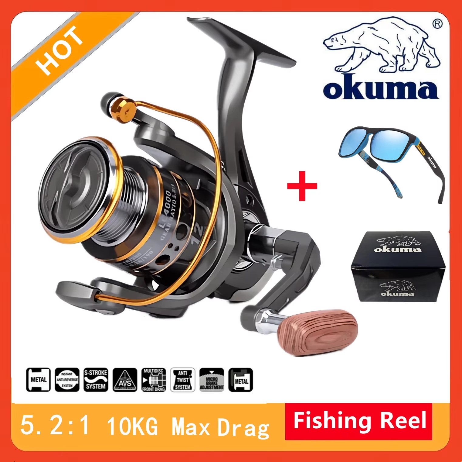 โอคุม่า ไฮสปีด 5.2:1 รอกตกปลาแ - Daiwa Reel Fuego บทวิจารณ์และราคา