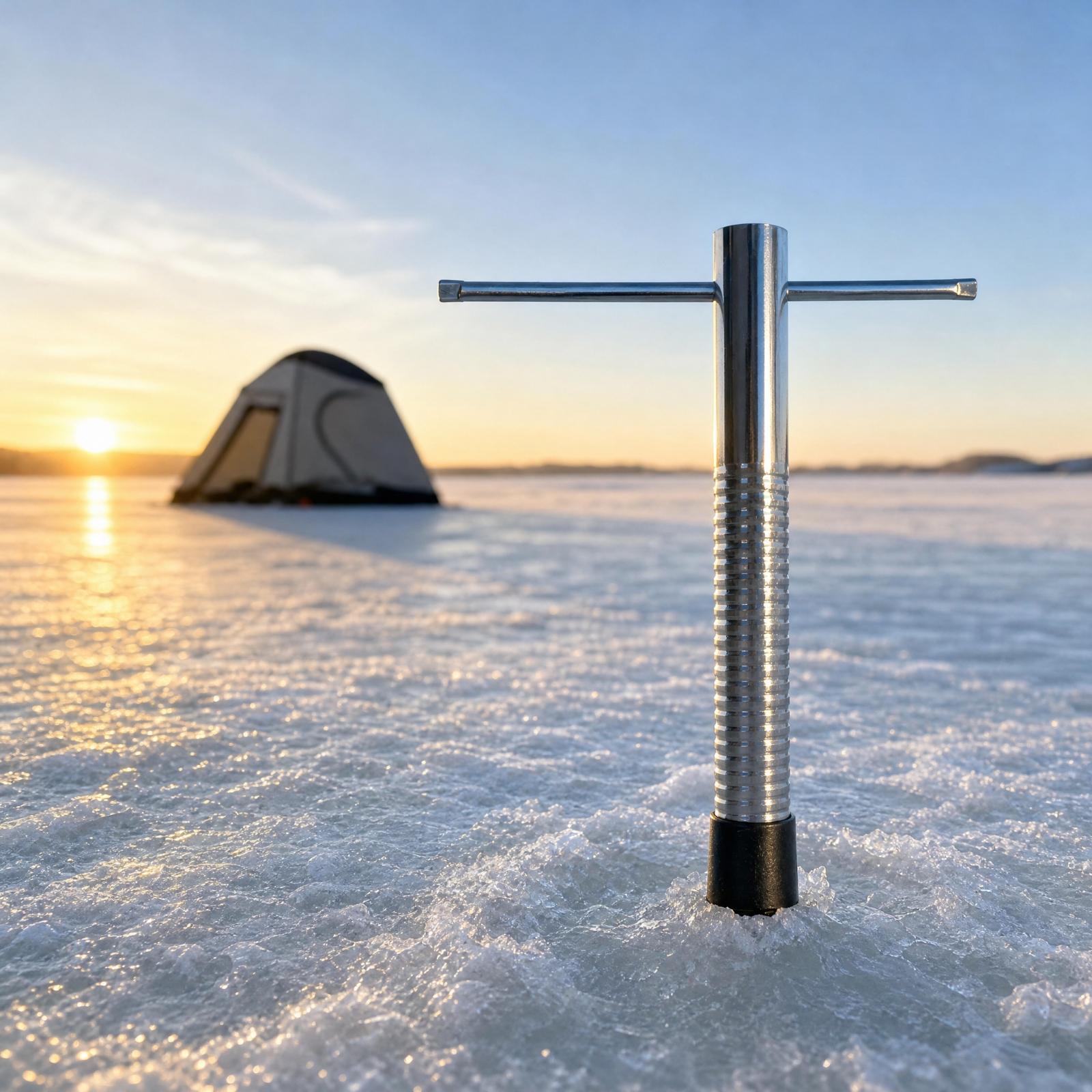 สว่านเจาะน้ำแข็งแบบกะทัดรัด ทำ - Fishing Rod Ice บทวิจารณ์และราคา