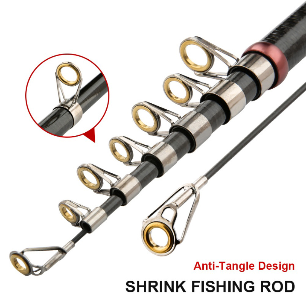 คันเบ็ดคาร์บอนไฟเบอร์แบบยืดหดไ - Fishing Rod Carbon Fiber บทวิจารณ์และราคา